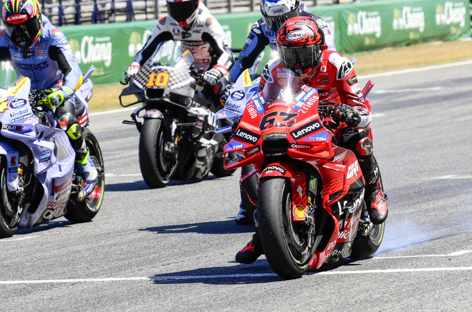 Francesco Bagnaia, practice start, 2025 Buriram MotoGP Test